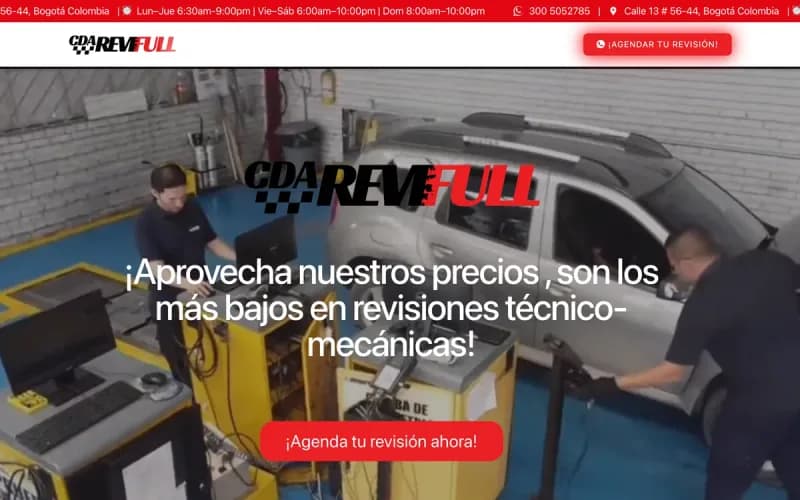 CDA Revifull · Plataforma de Agendamiento en Línea