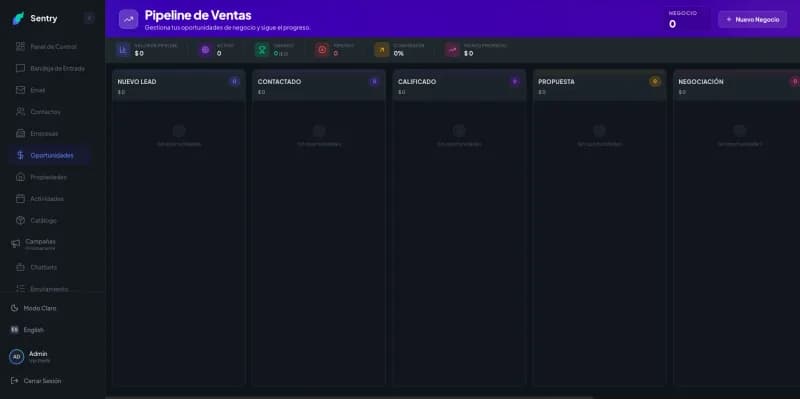 Sentry CRM · Omnichannel CRM & AI Assistant