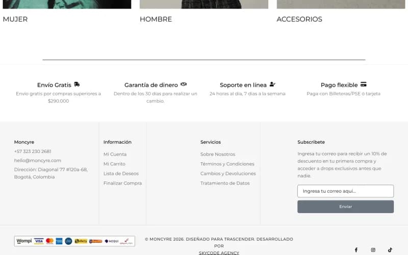 Moncyre Studios · Streetwear & Apparel E-Commerce