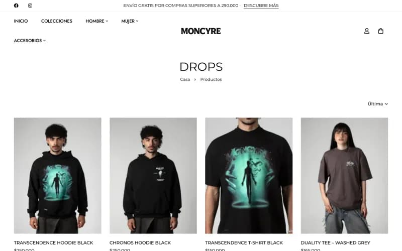 Moncyre Studios · Streetwear & Apparel E-Commerce